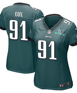 Fletcher Cox 91 Philadelphia Eagles Super Bowl LVII Champions Women Game Jersey - Midnight Green
