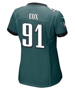 Fletcher Cox 91 Philadelphia Eagles Super Bowl LVII Champions Women Game Jersey - Midnight Green