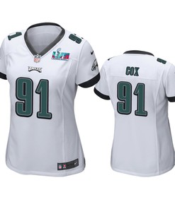 Fletcher Cox 91 Philadelphia Eagles Super Bowl LVII White Game Jersey - Women