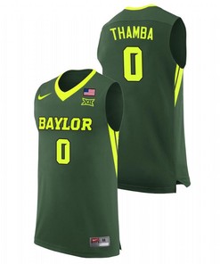 Flo Thamba 0 Baylor Bears Green College Basketball Jersey