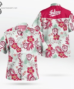Floral Indiana Hoosiers Hawaiian Shirts