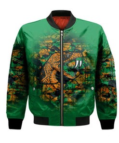 Florida A&M Rattlers Bomber Jacket Camouflage Vintage  - NCAA