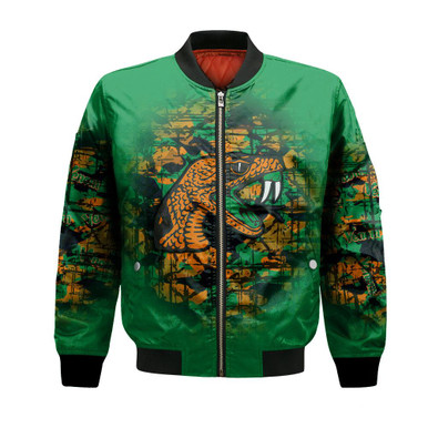 Florida A&M Rattlers Bomber Jacket Camouflage Vintage - NCAA