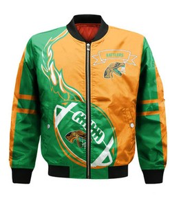 Florida A&M Rattlers Bomber Jacket Flame Ball - NCAA