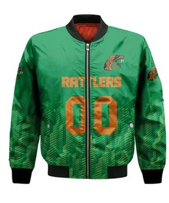 Florida A&M Rattlers Bomber Jacket Logo Sport Ombre  - NCAA