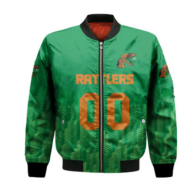 Florida A&M Rattlers Bomber Jacket Logo Sport Ombre - NCAA