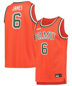 Florida A&M Rattlers X Lebron James Replica Basketball Jersey Orange Ncaa 2