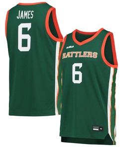 Florida A&m Rattlers X Lebron James Replica Basketball Jersey - Green Ncaa