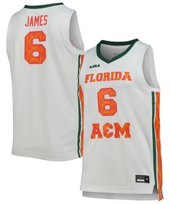Florida A&m Rattlers X Lebron James Replica Basketball Jersey - White Ncaa