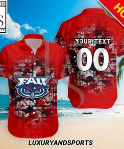 Florida Atlantic Owls Camouflage Personalized Hawaiian Shirt