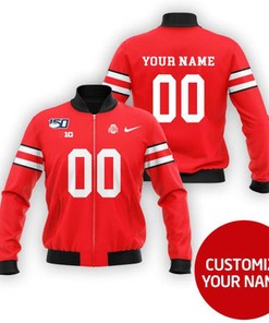 Florida Gators #00 Personalized Red Jersey Style Gift With Custom Number Name For Gators Fans Bomber Jacket