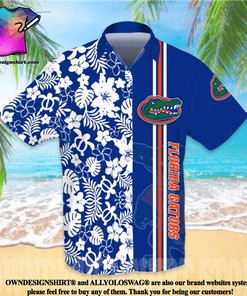 Florida Gators All Over Print Flowery Dress Shirt Hawaiian Summer Aloha Beach Shirt