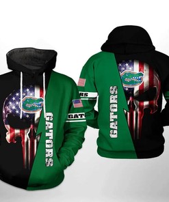 Florida Gators Flag American Skull Punisher 3D Hoodie Unique Florida Gators Gifts