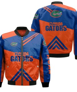 Florida Gators Football Bomber Jacket  - Stripes Cross Shoulders - NCAA