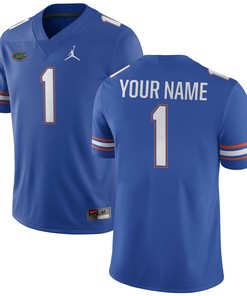 Florida Gators Jordan Brand Football Custom Game Jersey - Royal Custom Jerseys Ncaa