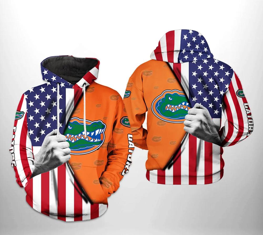 Florida Gators With Flag American My Heart 3D Hoodie Florida Gators Gift Ideas for Him