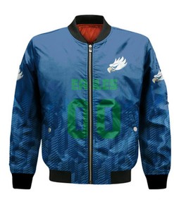 Florida Gulf Coast Eagles Bomber Jacket Logo Sport Ombre  - NCAA