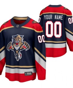 Florida Panthers 00 Custom 2023 Reverse Retro Blue Special Edition Jersey Jersey