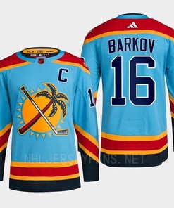 Florida Panthers 2023 Reverse Retro 2.0 Aleksander Barkov 16 Blue Primegreen Jersey Men's