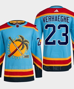 Florida Panthers 2023 Reverse Retro 2.0 Carter Verhaeghe 23 Blue Primegreen Jersey Men's