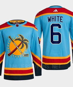 Florida Panthers 2023 Reverse Retro 2.0 Colin White 6 Blue Primegreen Jersey Men's