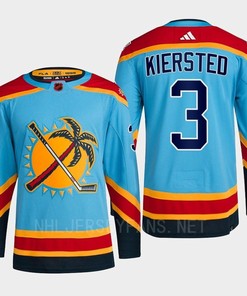 Florida Panthers 2023 Reverse Retro 2.0 Matt Kiersted 3 Blue Primegreen Jersey Men's