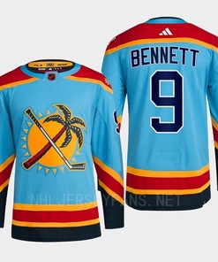 Florida Panthers 2023 Reverse Retro 2.0 Sam Bennett 9 Blue Primegreen Jersey Men's