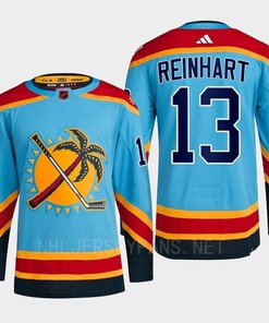 Florida Panthers 2023 Reverse Retro 2.0 Sam Reinhart 13 Blue Primegreen Jersey Men's
