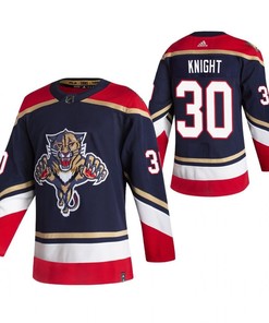 Florida Panthers 2023 Reverse Retro Spencer Knight 30 Special Edition Jersey Navy Jersey