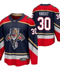 Florida Panthers 30 Spencer Knight 2023 Special Edition Navy Jersey US-born Goalie Jersey
