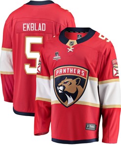 Florida Panthers Aaron Ekblad 5 Home 2023 Stanley Cup Playoffs Breakaway Men Jersey - Red