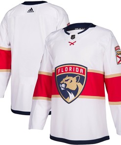 Florida Panthers Adidas Away Authentic Custom Jersey - White Custom Jerseys Nhl