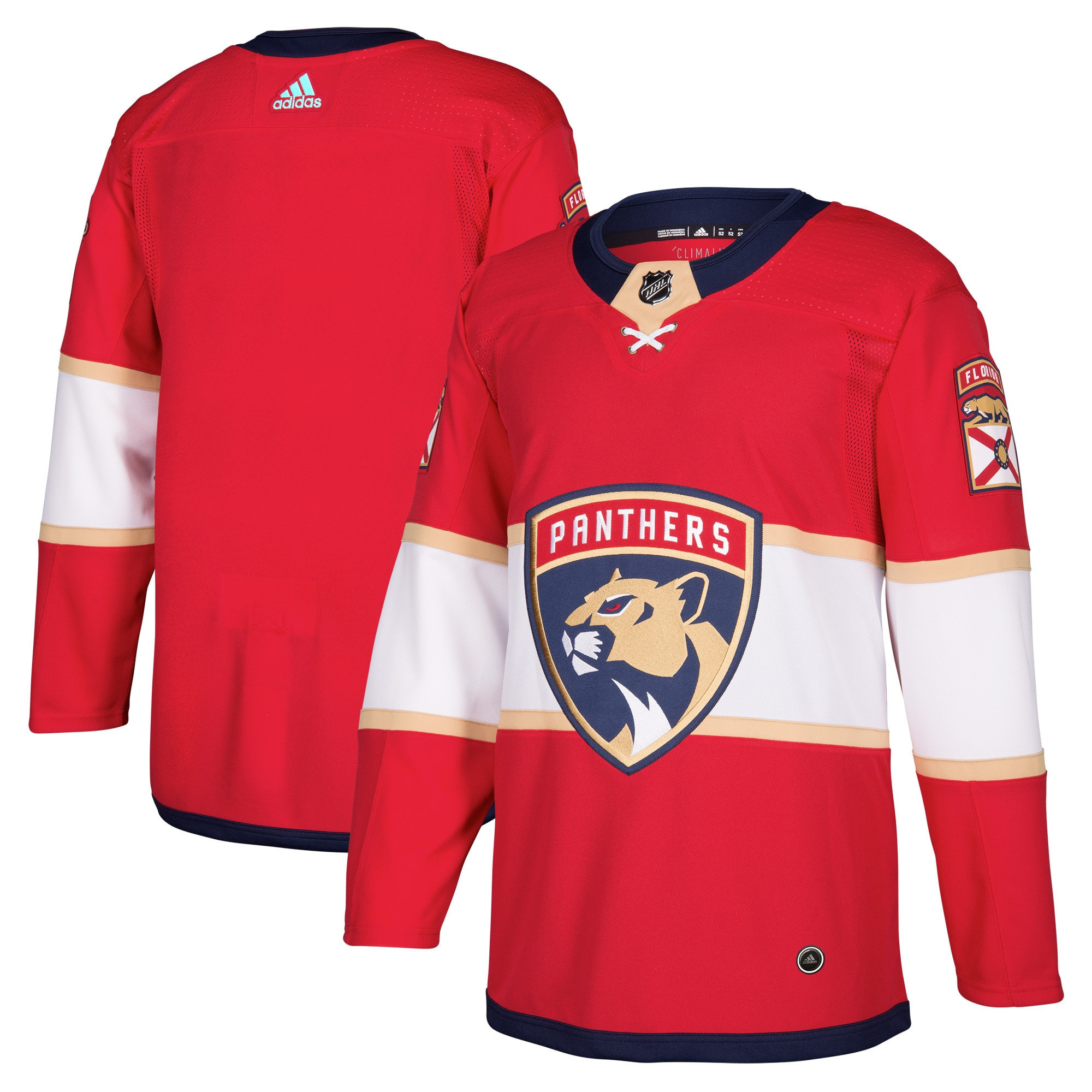 Florida Panthers Adidas Home Authentic Blank Jersey - Red Nhl