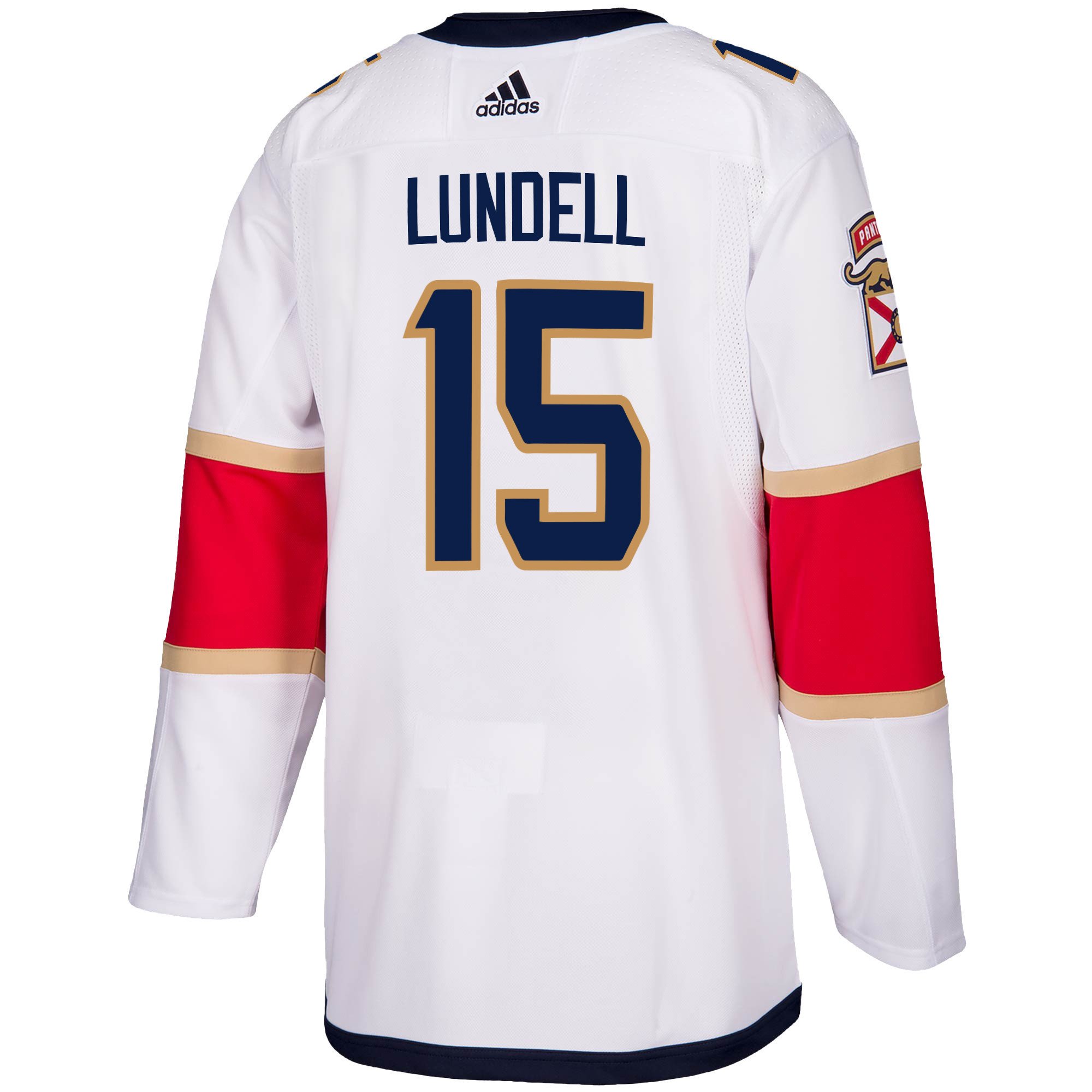 Florida Panthers Anton Lundell 15 Away 2023 Stanley Cup Champions Breakaway Men Jersey - White