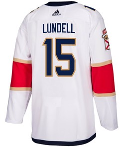 Florida Panthers Anton Lundell 15 Away 2023 Stanley Cup Final Breakaway Men Jersey - White