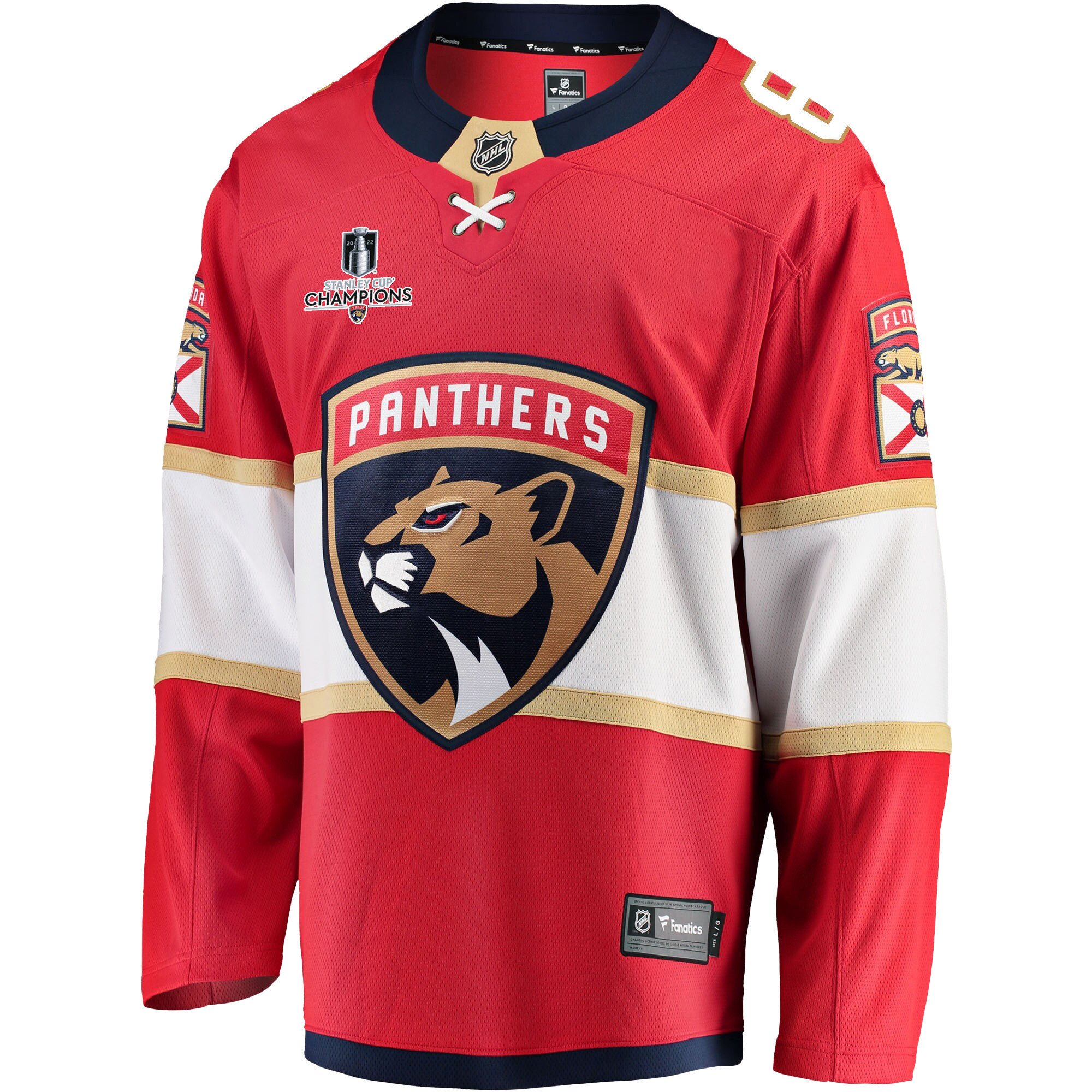 Florida Panthers Ben Chiarot 8 Home 2023 Stanley Cup Champions Breakaway Men Jersey - Red