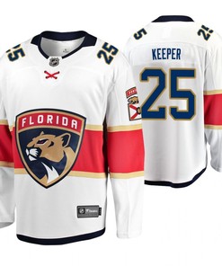 Florida Panthers Brady Keeper 25 White Away Breakaway Player Jersey Jersey