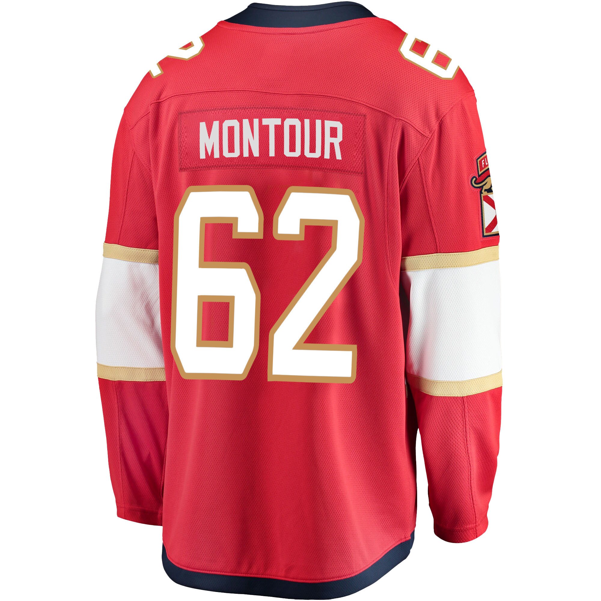 Florida Panthers Brandon Montour 62 Home 2023 Stanley Cup Playoffs Breakaway Men Jersey - Red