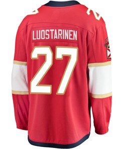 Florida Panthers Eetu Luostarinen 27 Home 2023 Stanley Cup Champions Breakaway Men Jersey - Red