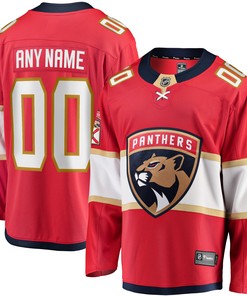 Florida Panthers Fanatics Branded Home Breakaway Custom Jersey - Red Custom Jerseys Nhl