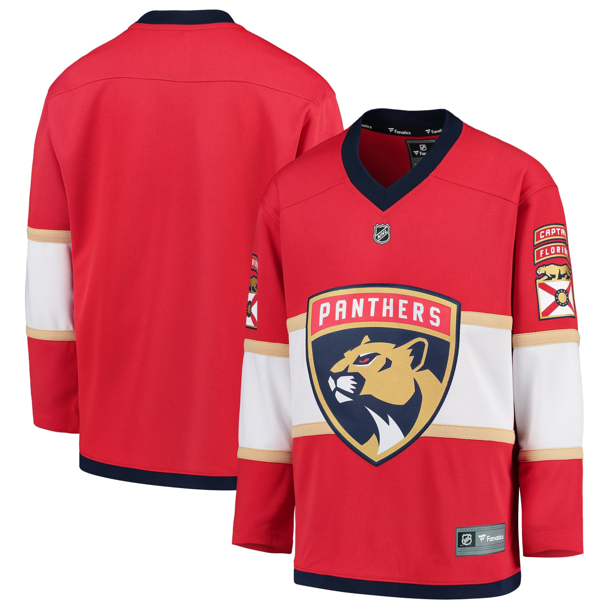 Florida Panthers Fanatics Branded Home Replica Blank Jersey - Red Nhl