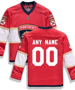 Florida Panthers Fanatics Branded Home Replica Custom Jersey - Red Custom Jerseys Nhl