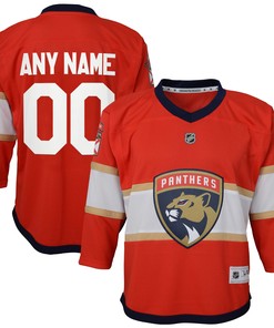Florida Panthers Home Replica Custom Jersey - Red Custom Jerseys Nhl
