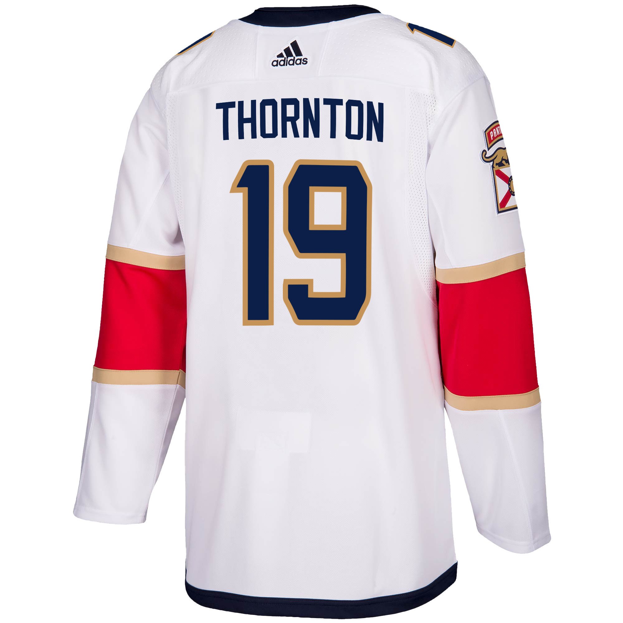 Florida Panthers Joe Thornton 19 Away 2023 Stanley Cup Champions Breakaway Men Jersey - White