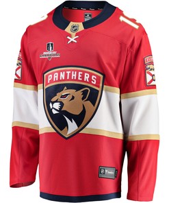Florida Panthers Joe Thornton 19 Home 2023 Stanley Cup Champions Breakaway Men Jersey - Red