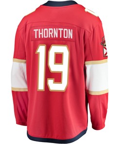 Florida Panthers Joe Thornton 19 Home 2023 Stanley Cup Playoffs Breakaway Men Jersey - Red