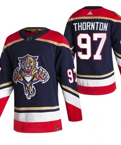 Florida Panthers Joe Thornton 97 Navy 2023 2023 Reverse Retro Jersey Jersey