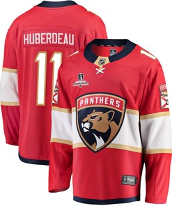 Florida Panthers Jonathan Huberdeau 11 Home 2023 Stanley Cup Champions Breakaway Men Jersey - Red