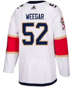 Florida Panthers MacKenzie Weegar 52 Away 2023 Stanley Cup Playoffs Breakaway Men Jersey - White