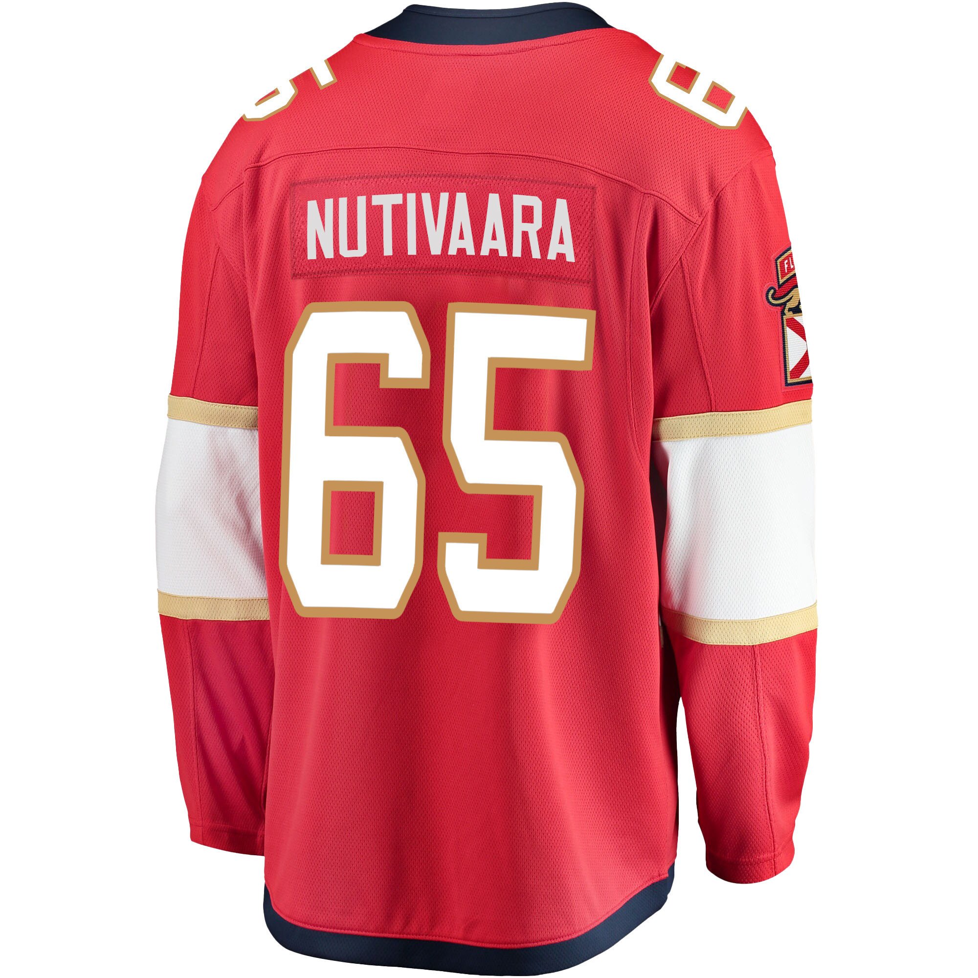 Florida Panthers Markus Nutivaara 65 Home 2023 Stanley Cup Final Breakaway Men Jersey - Red